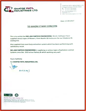 Appreciation letter